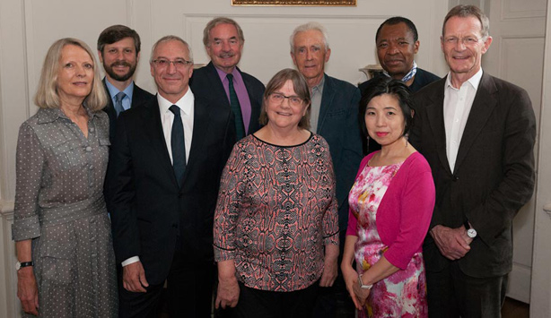 From left to right: Lynne Cooke, Jed Morse, Jeremy Strick, Steven Nash, Phyllida Barlow, Alex Potts, Yuko Hasegawa, Okwui Enwezor, Nicholas Serota.