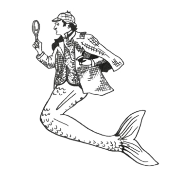 Drawing of Sherlock Holmes as a mermaid Drawing of Sherlock Holmes as a mermaid