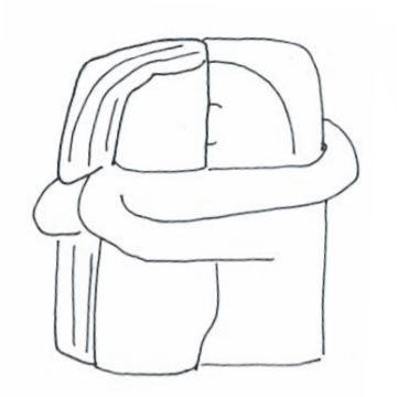Drawing of The Kiss by Constantin Brancusi Drawing of The Kiss by Constantin Brancusi